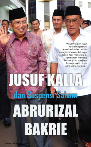Jusuf Kalla dan Suspensi Saham Abrurizal Bakrie