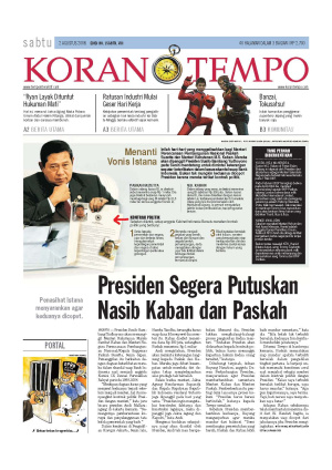 Presiden Segera Putuskan Nasib Kaban dan Paskah