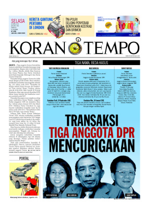 Transaksi Tiga Anggota DPR Mencurigakan