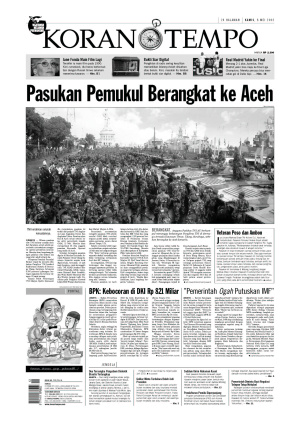 Pasukan Pemukul Berangkat ke Aceh