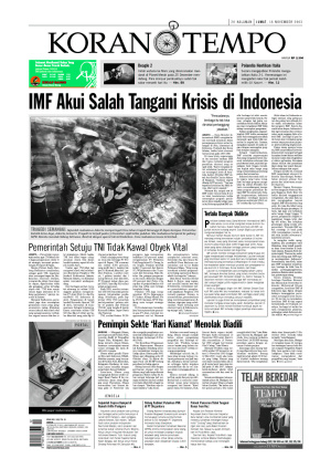 IMF Akui Salah Tangani Krisis di Indonesia