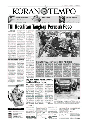 TNI Kesulitan Tangkap Perusuh Poso