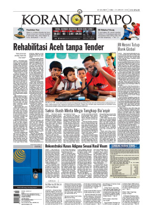 Rehabilitasi Aceh tanpa Tender