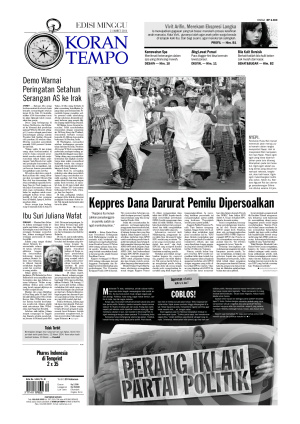 Keppres Dana Darurat Pemilu Dipersoalkan