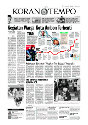 Kegiatan Warga Kota Ambon Terhenti