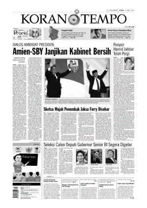 Dialog Kandidat Presiden: Amien-SBY Janjikan Kabinet Bersih