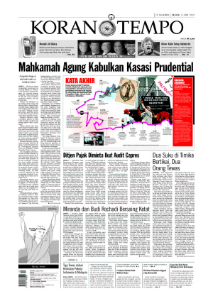Mahkamah Agung Kabulkan Kasasi Prudential