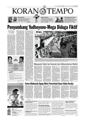 Penyumbang Yudhoyono-Mega Diduga Fiktif