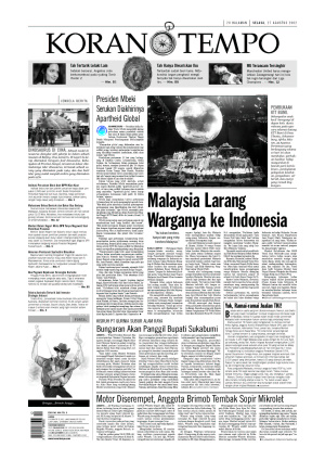 Malaysia Larang Warganya ke Indonesia