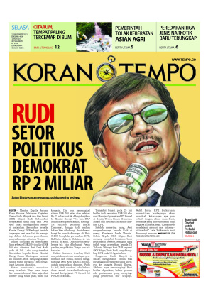 Rudi Setor Politikus Demokrat Rp 2 Miliar