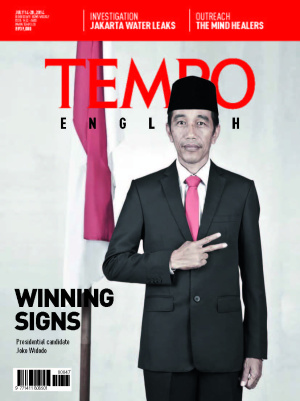 Winnings Signs: Presidential Candidate Joko Widodo