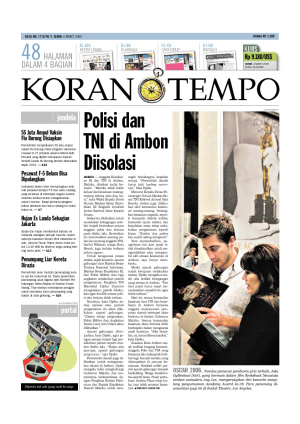 Polisi dan TNI di Ambon Diisolasi