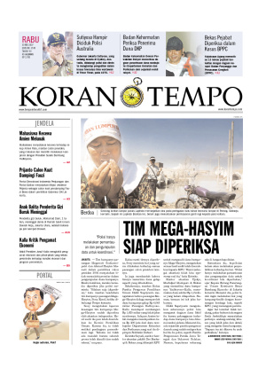 TIM MEGA-HASYIM SIAP DIPERIKSA