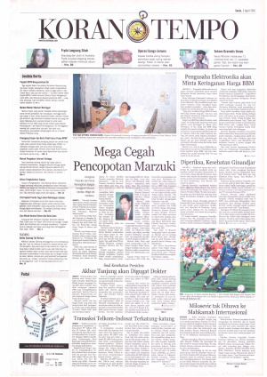 Mega Cegah Pencopotan Marzuki