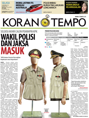 Seleksi Akhir calon Pemimpin KPK : Wakil Polisi dan Jaksa Masuk