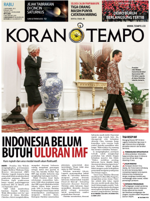 Indonesia Belum Butuh Uluran IMF