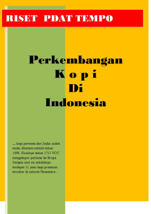 Perkembangan Kopi di Indonesia