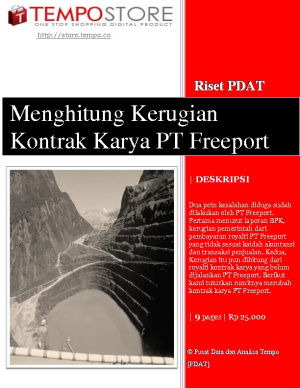 Menghitung Kerugian Kontrak Karya PT Freeport
