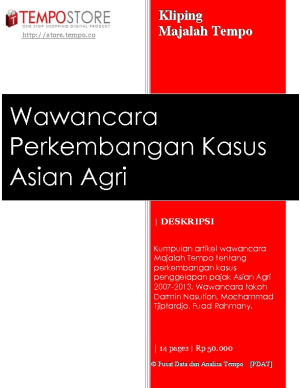 Wawancara Perjalanan Kasus Asian Agri