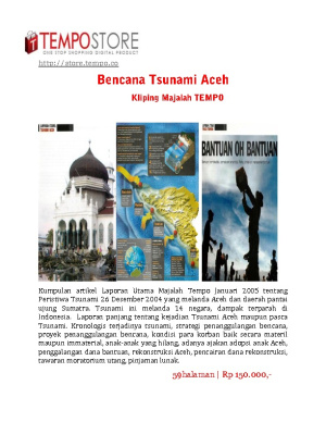 Bencana Tsunami Aceh : 24 Des 2004