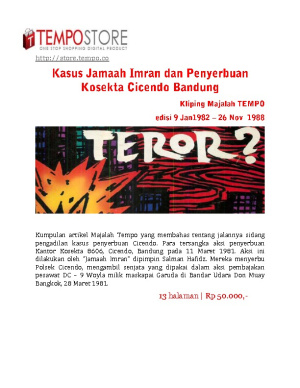 Kasus Jamaah Imran dan Penyerbuan Kosekta Cicendo Bandung