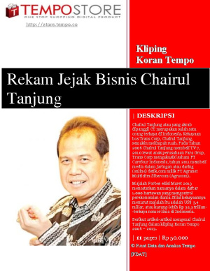Rekam Jejak Bisnis Chairul Tanjung