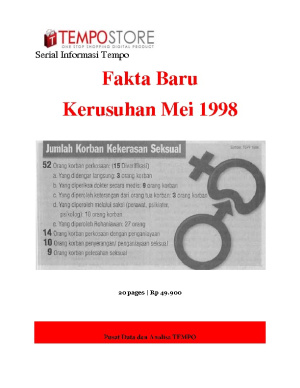 Fakta Baru Kerusuhan Mei 1998