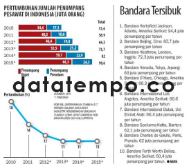 Pertumbuhan Jumlah Penumpang Pesawat di Indonesia.