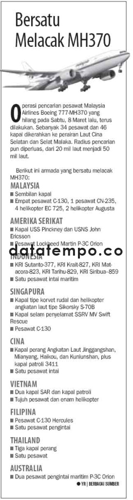 Bersatu Melacak MH370.