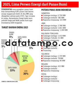 2025, Lima Persen Energi dari Panas Bumi.